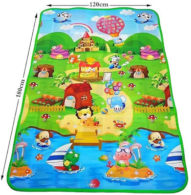 GRAHKALAA Microfiber Baby Play Mat(Multicolor, Large)