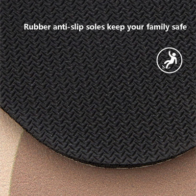 ZedX Rubber Kitchen Mat(Mustard, Black, Pack of 2, Large)