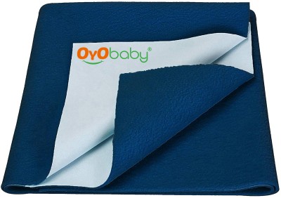 Oyo Baby Cotton Baby Bed Protecting Mat(Dark Sea Blue, Large)
