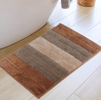 Weave Arts Microfiber Bathroom Mat(Camel, Medium)