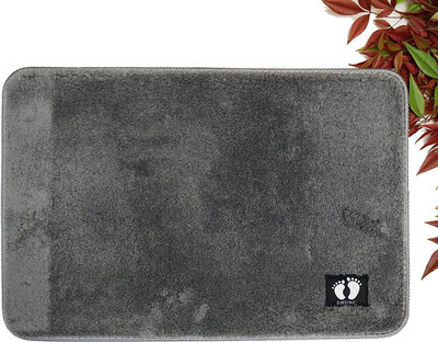 Ayudev Home Furnishing Microfiber Door & Floor Mat(Grey, Medium)