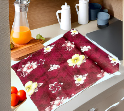 SANRAKSSHAN PVC (Polyvinyl Chloride) Drawer Mat(Red, Large)