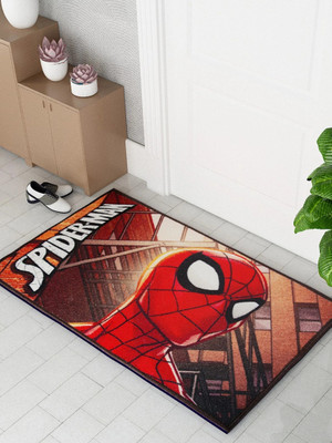 Athom Living Nylon Door Mat(Red, Medium)
