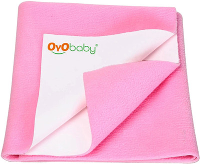Oyo Baby Cotton Baby Bed Protecting Mat(Pink, Medium)