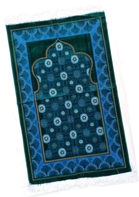 ALRAZA LOOMS Velvet Prayer Mat(Dark Blue, Large)