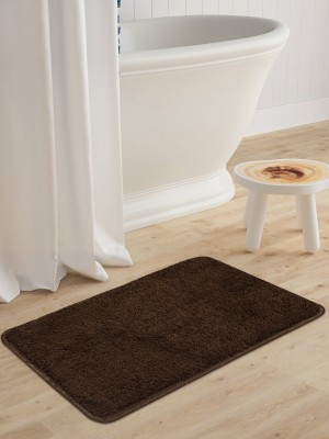 Saral Home Polyester Bathroom Mat(Brown, Medium)