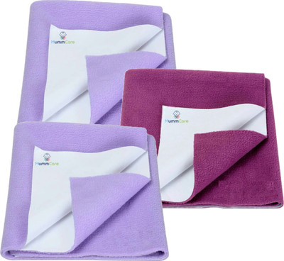 MummCare Cotton Baby Bed Protecting Mat(Lavender, Lavender, Purple, Small, Pack of 3)