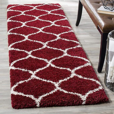 Aromick Polyester Floor Mat(Red, Medium)