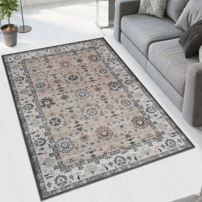 MAA HOME CONCEPT Microfiber Floor Mat(Beige 2, Extra Large)