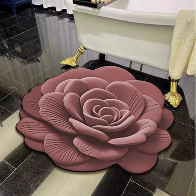 Actrovax Rubber, Microfiber Door & Floor Mat(Pink, Medium)
