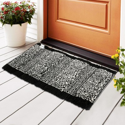 HOMESTIC Microfiber Door Mat(Black, White, Free)