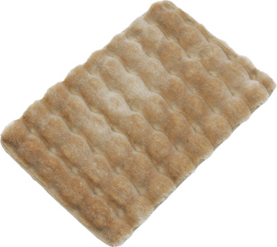 GARDENIA Microfiber, Polyester Floor Mat(Beige, Medium)