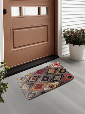 Fabinaliv Polyester Door Mat(Multicolor, Medium)