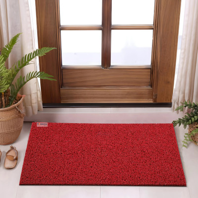 HOMESTIC Rubber Floor Mat(Red, Medium)