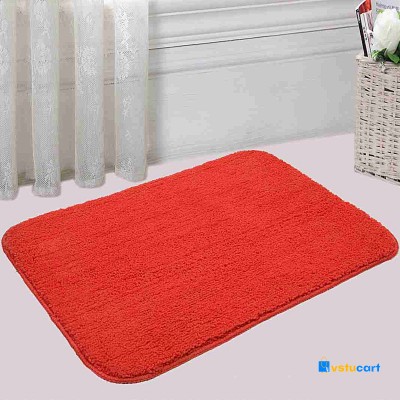 VSTUCART Microfiber Bathroom Mat(Red, Free)