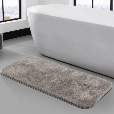 MAA HOME CONCEPT Microfiber, PP (Polypropylene) Floor Mat(Grey, Large)