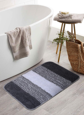Slayy with Style Microfiber Door Mat(Grey, Medium)