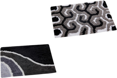 AAZEEM Cotton Door Mat(Multicolor, Medium, Pack of 2)