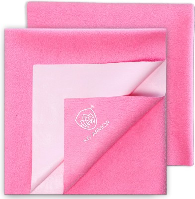 MY ARMOR Cotton Baby Bed Protecting Mat(Baby Pink, Small, Pack of 2)