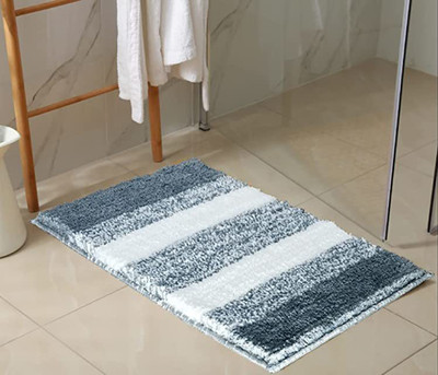 MAA HOME CONCEPT Microfiber Door Mat(Grey, Medium)