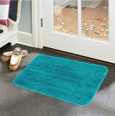 MINGET Microfiber Door Mat(Light Blue, Large)