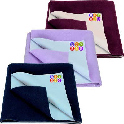 BeyBee Cotton Baby Bed Protecting Mat(Dark Blue, Plum, Voilet, Small, Pack of 3)