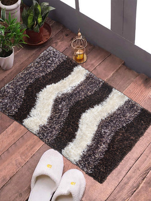 Fabinaliv Polycotton Door Mat(Brown, Large)