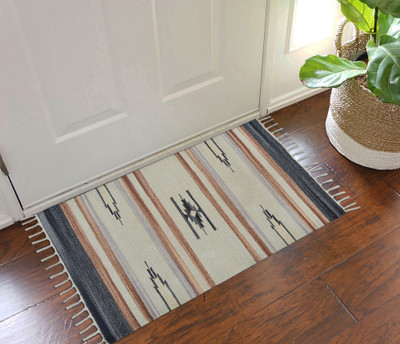 house of handmade Cotton Floor Mat(Multicolor 2, Medium)
