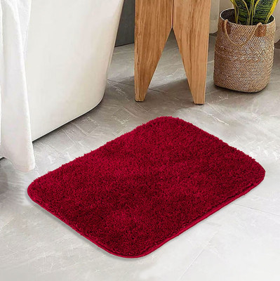 Apex Creations Microfiber Floor Mat(Maroon, Small)