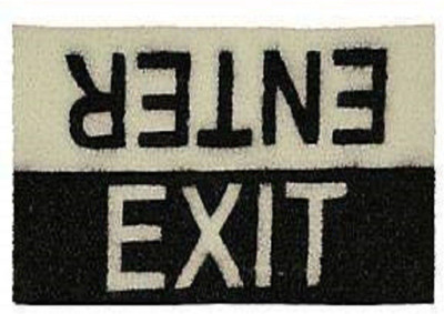 TAAHIRA INTERNATIONAL Cotton Door Mat(Black, Natural, Medium)