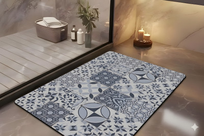 KAKUSHIN Rubber Door & Floor Mat(White -Browen, Medium)