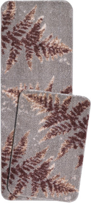 Saral Home Polyester Bathroom Mat(Brown, Medium, Pack of 2)