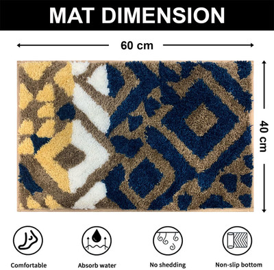 F i Microfiber Door Mat(Taupe, Small)