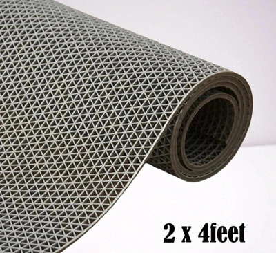 Shoppingzone Rubber Bathroom Mat(Grey 2 x 4feet, Large)