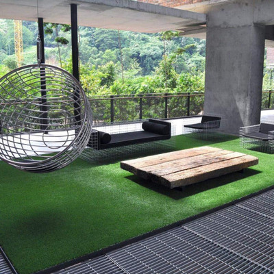Mopak Decor Artificial Grass Door Mat(Green 2ft, Medium)