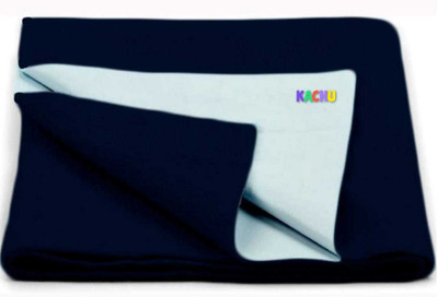kachu Microfiber Baby Bed Protecting Mat(Navy Blue, Medium)