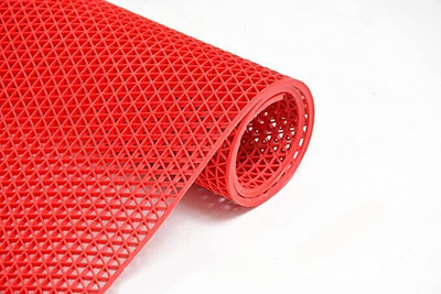 VOBLIN Rubber Floor Mat(Red, Medium)