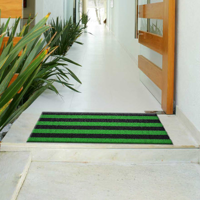 KUBER INDUSTRIES Rubber Door Mat(Green, Free)