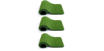 CLEANADO Plastic, Artificial Grass Door Mat(Green, Free, Pack of 3)