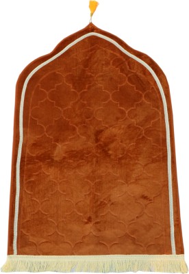 Shaarish Velvet Prayer Mat(GOLDEN, Extra Large)