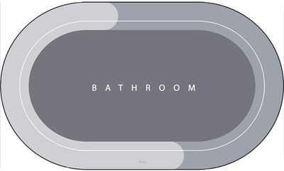 xwipe Rubber Bathroom Mat(Multicolor, Large)