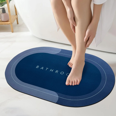 Matricio Rubber Bathroom Mat(Dark Grey, Medium, Pack of 2)