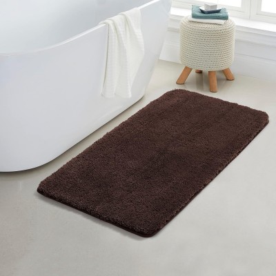 SAFAVIE Microfiber Bathroom Mat(Coffee, Medium)