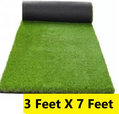 CHETANYA LOOMTEX 3 ft  X 7 ft Polypropylene Carpet(Rectangle, Green)