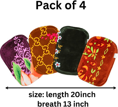 MS Bastralaya Velvet Door & Floor Mat(Multicolor, Pack of 4, Medium)