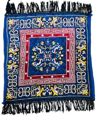 A CUBE LUXURY SOLUTIONS Polyester Prayer Mat(Blue, Medium)