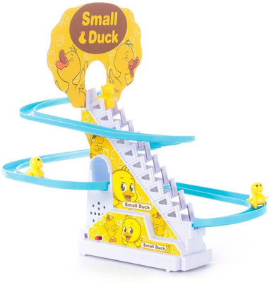 M Kids Duck Slide Toy Set, Automatic Stair Climbing Duck Race Track Set(Multicolor)