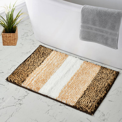MAA HOME CONCEPT Microfiber Floor Mat(Brown, Medium)