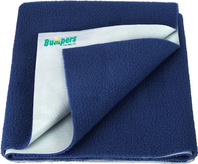 Bumpers Polycotton Baby Bed Protecting Mat(Dark Blue, Large)