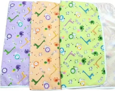 Growing Steps Cotton Baby Bed Protecting Mat(Multicolor, Medium, Pack of 3)